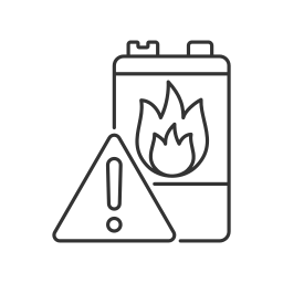risico op brandstart icoon