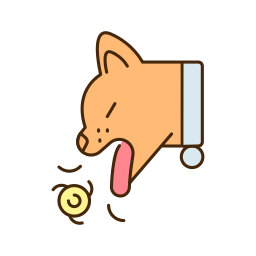 Hairball vomiting icon