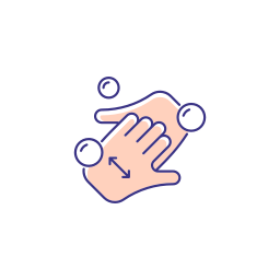 técnica de lavado de manos icono