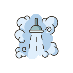 Steam shower icon