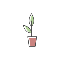 vaso de planta Ícone