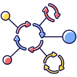réseau synergique Icône