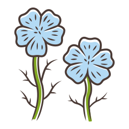Linum wildflower icon