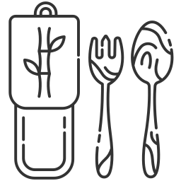 Bamboo cutlery icon