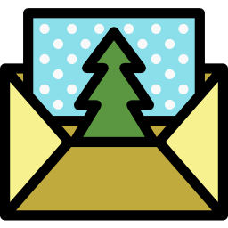 Рождественская открытка иконка