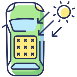 Sun energy icon