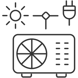 Hybrid air conditioner icon