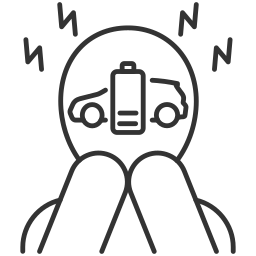 Worried driver icon