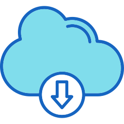 téléchargement dans le cloud Icône