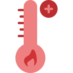 Thermometer plus icon