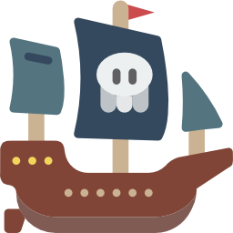 barco pirata icono