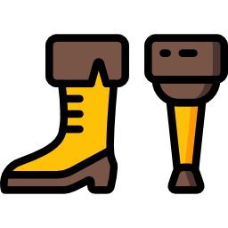 Wooden leg icon