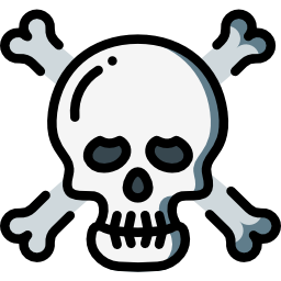 Skull and bones icon