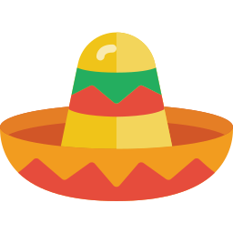 sombrero mexicano icono