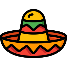 sombrero mexicano icono