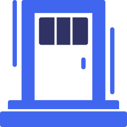 porta sul retro icona