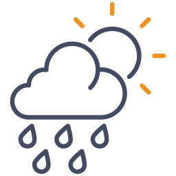 Sunshine rainfall icon