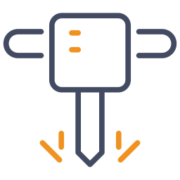 Electric hammer icon