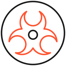 transmisión del virus icono