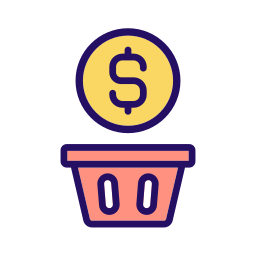 Spending cash icon