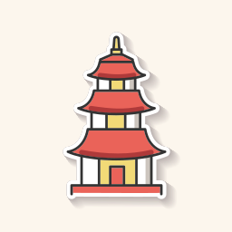 Oriental architecture icon
