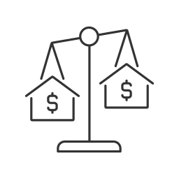 evaluación inmobiliaria icono