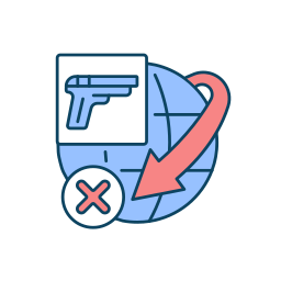 Firearms shipping icon