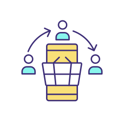 Connection with customers icon
