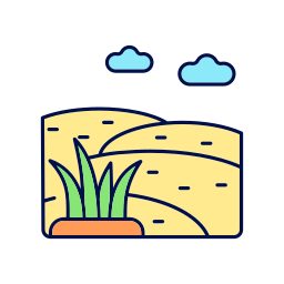 Grazing meadow icon