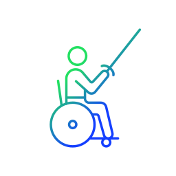 sportivo disabile icona