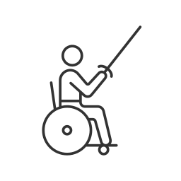 gehandicapte sportman icoon