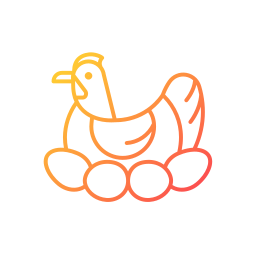 wysiadujący kurczak ikona