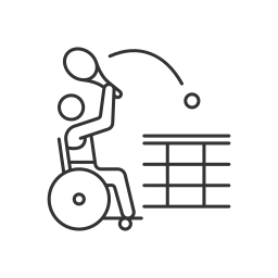 Wheelchair tennis icon