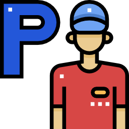 Parking worker icon