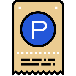 ticket de estacionamiento icono