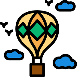 Hot air balloon icon