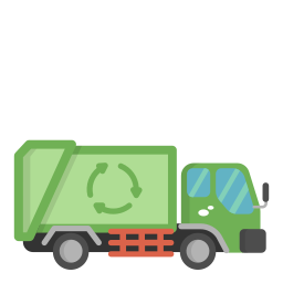 Truck garbage icon