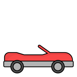 Covertible car icon