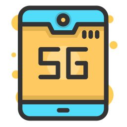 teléfono inteligente 5g icono