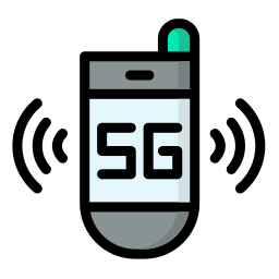 teléfono inteligente 5g icono