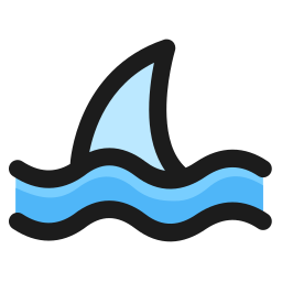 바다와 바다 윤곽선 색상 icon