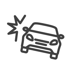 accidente automovilistico icono