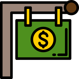 símbolo de dólar icono