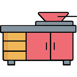 Kitchen stove case icon