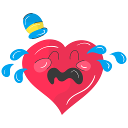 Heart sticker icon