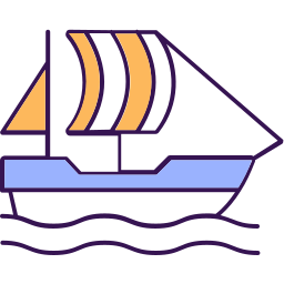 Vintage water ship icon