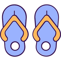 Summer slippers icon