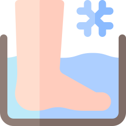 immersione dei piedi icona