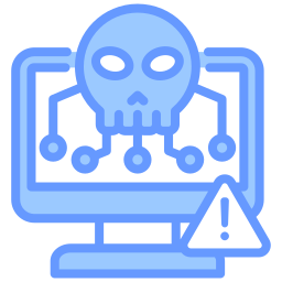 Infected computer icon