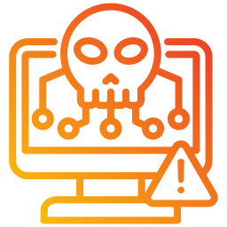 Infected computer icon